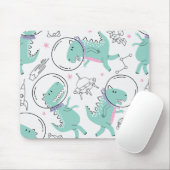 Tapis De Souris Dinosaures de l'espace, Dinosaures mignons, Navire (Avec souris)