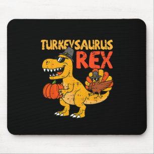 Tapis De Souris Dinosaurus Dinde Rex Dinosaure Garçon de Thanksgiv