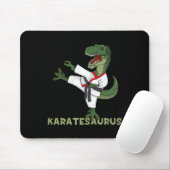Tapis De Souris Dinosaurus Karaté Funny Karatesaurus T-rex Graphiq (Avec souris)