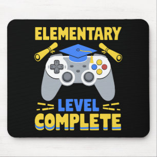 Tapis De Souris Diplôme de joueur de jeux vidéo niveau élémentaire