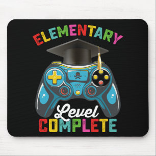 Tapis De Souris Diplômé de Niveau Élémentaire Jeux de Gamers