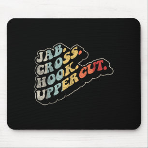 Tapis De Souris Direct Croix Crochet Uppercut Boxe Rétro Sports de