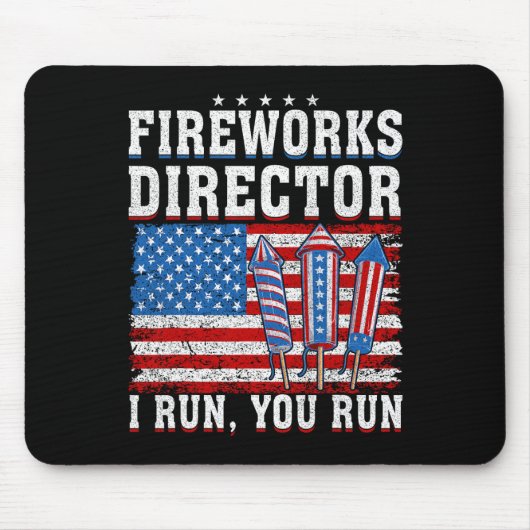 Tapis De Souris Directeur de Firework Technicien Je Vous Exécute 4 (Devant)