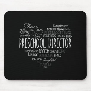 Tapis De Souris Directeur préscolaire Retour À L'École Garderie Ap