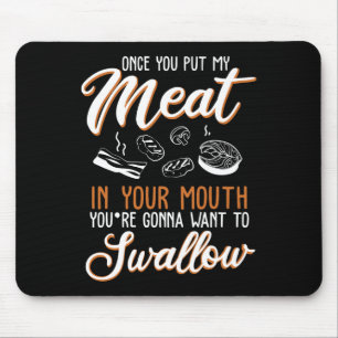 Tapis De Souris Dirty Adult Design Viande Dans Votre Bouche Bbq Jo