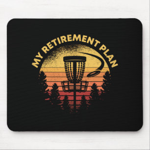 Tapis De Souris Disc Golf Mon Plan De Retraite Rétro Cadeau Grand-