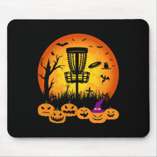 Tapis De Souris Disc Golf Rétro Halloween Cimetière Épouvantable D