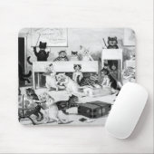Tapis De Souris Discipline de la classe de chats, Louis Wain (Avec souris)