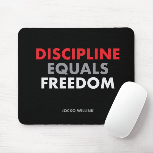 Tapis De Souris "Discipline égale liberté" Jocko Willink (Avec souris)