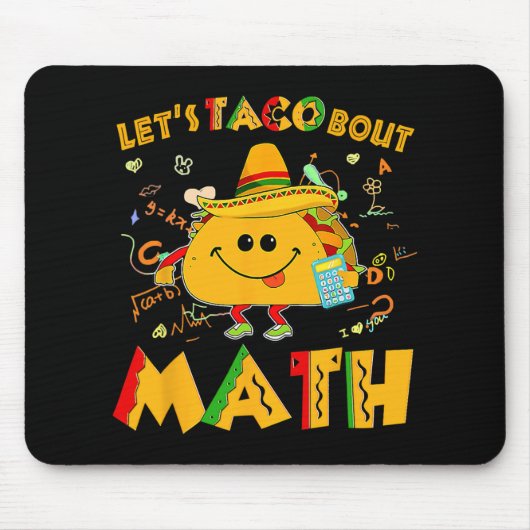Tapis De Souris Discutons Taco De Math Drôle Cinco De Mayo Prof De (Devant)
