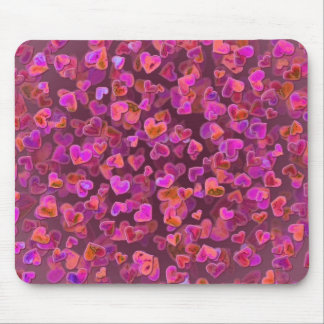 Tapis De Souris Dispersion de coeurs