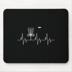Tapis De Souris Disque de golf drôle battement de coeur Mignon Spo