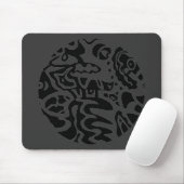 Tapis De Souris "Disque de poisson" Abstrait (Avec souris)