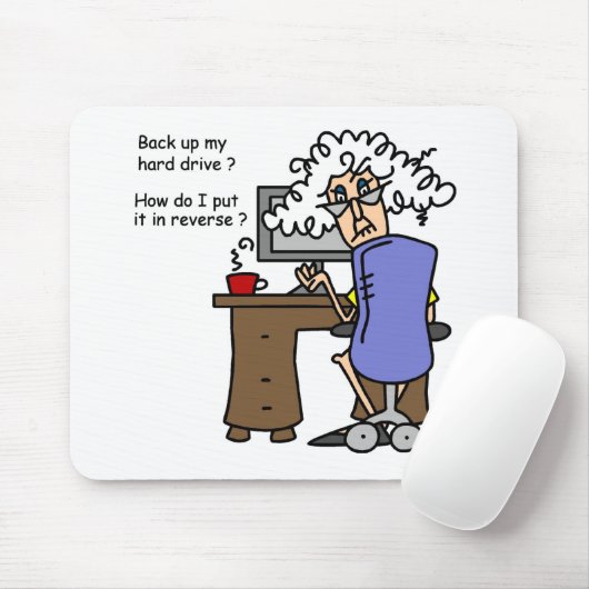 Tapis De Souris Disque Dur Sauvegarde Humoristique (Avec souris)