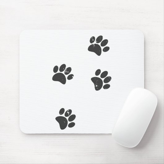 Tapis De Souris Distresse Chien Paw Traces (Avec souris)