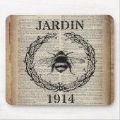 Tapis De Souris ditionary print frentry vintage bee (Devant)