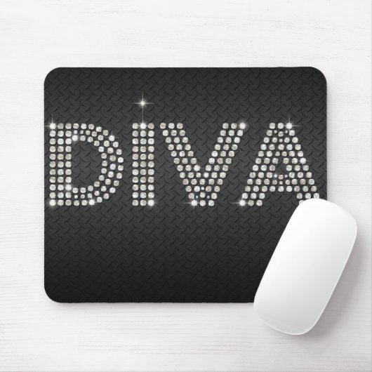 Tapis De Souris Diva de diamant (Avec souris)