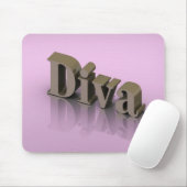Tapis De Souris Diva de l'or 3D (Avec souris)