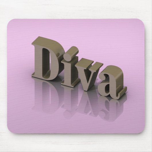 Tapis De Souris Diva de l'or 3D (Devant)