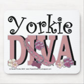 Tapis De Souris DIVA de Yorkie (Devant)