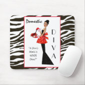 Tapis De Souris "Diva Domestique" - Le travail d'A Diva n'est jama (Avec souris)