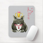 Tapis De Souris Diva Princess Kitty Mousepad (Avec souris)