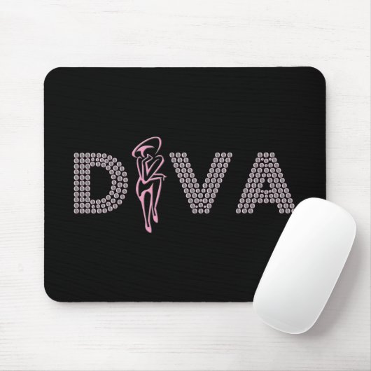 Tapis De Souris Diva rose (Avec souris)
