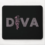 Tapis De Souris Diva rose (Devant)