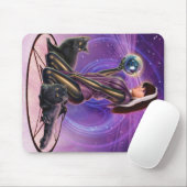 Tapis De Souris "Divination de chats noirs " (Avec souris)