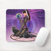 Tapis De Souris "Divination de chats noirs " (Avec souris)