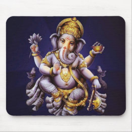 Tapis De Souris Divinité indoue d'éléphant asiatique de Ganesh