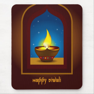 Tapis De Souris Diwali heureux