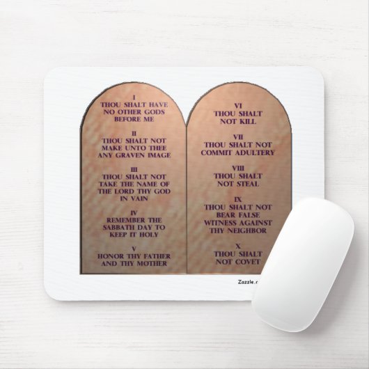 Tapis De Souris Dix commandements (Avec souris)