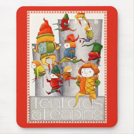 Tapis De Souris DIX SELS A LEAPAPING Mousepad - Rouge (Devant)