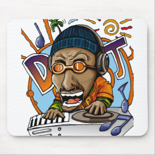 Tapis De Souris DJ de dessin animé