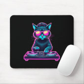 Tapis De Souris Dj House Chat Rainbow Dj Chat Kitty (Avec souris)
