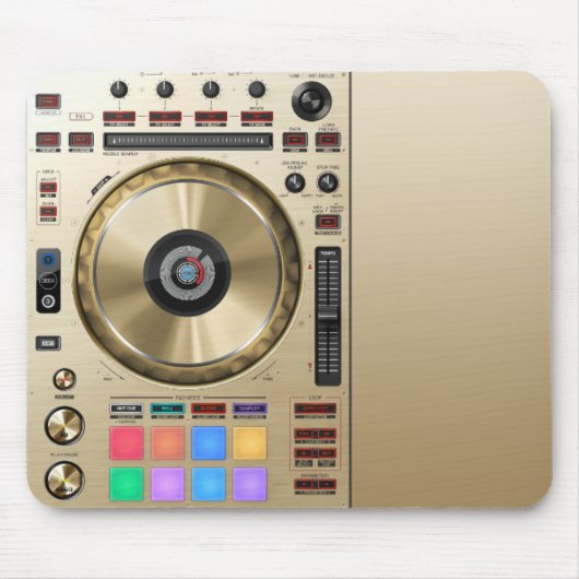 Tapis De Souris DJ Tourne-disque Mousepad (Devant)