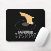 Tapis De Souris DJing Me Rend Heureux (Avec souris)