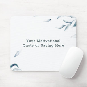 Tapis De Souris do-it-yourself Citation Inspiration Aquarelle bleu