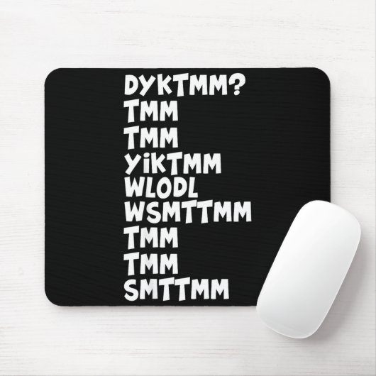 Tapis De Souris Do You Know The Muffin Man Dyktmm Nostalgia Funny  (Avec souris)