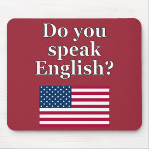 Tapis De Souris "Do you speak English ?" en anglais. Flag