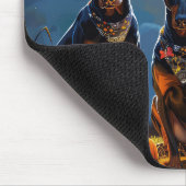 Tapis De Souris Doberman Halloween Éffrayant (Coin)
