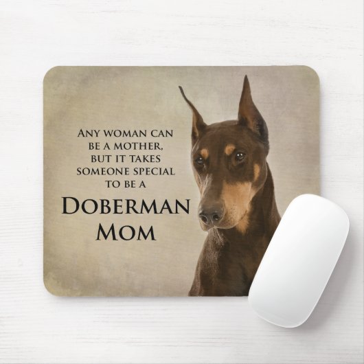 Tapis De Souris Doberman Maman Souris Pad (Avec souris)