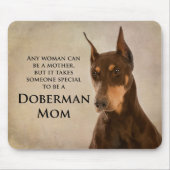 Tapis De Souris Doberman Maman Souris Pad (Devant)