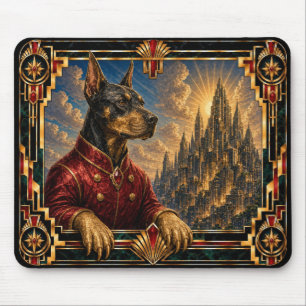 Tapis De Souris Doberman Pinscher, Chien Art Déco