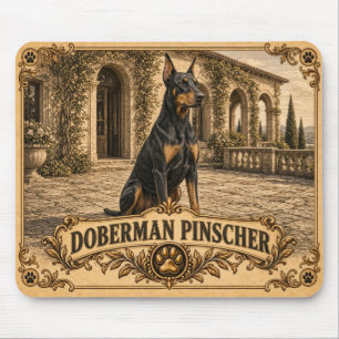 Tapis De Souris Doberman Pinscher, Chien de Patrimoine Vintage