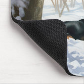Tapis De Souris Doberman Pinscher Laisser Neige Noël (Coin)