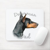Tapis De Souris Doberman Pinscher (noir) Papa 2 (Avec souris)