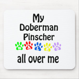 Tapis De Souris Doberman Pinscher Walks Design