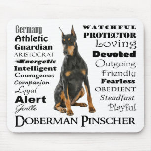 Tapis De Souris Doberman Traits Mousepad